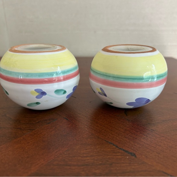 Floral Ceramic Round Salt and Pepper Shakers -  Multicolor - Picture 10 of 14